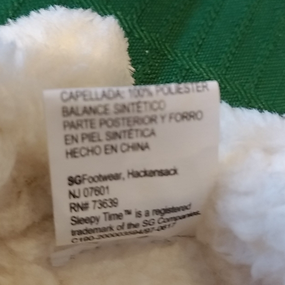 Sleepy Time White and Gold Unicorn Slippers - Picture 7 of 8